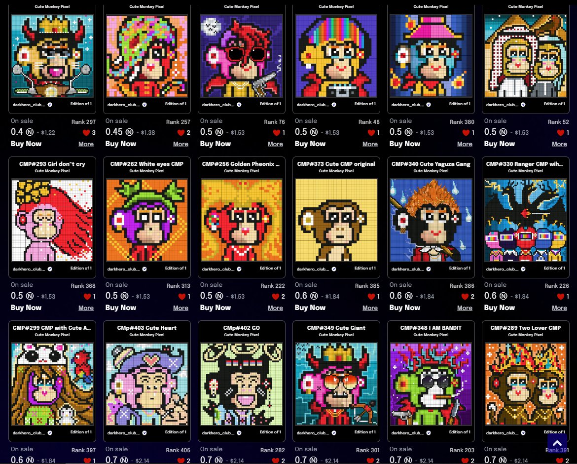 Cute Monkey Pixel CMP
update link below
paras.id/collection/cut…

#nft #nfts #nftart #nftartist #nftartists #nftdrop #nftdrops #nftcollector #nftcommunity
#NFTCommunity #NFTTHAILAND #NFTThaicommunity