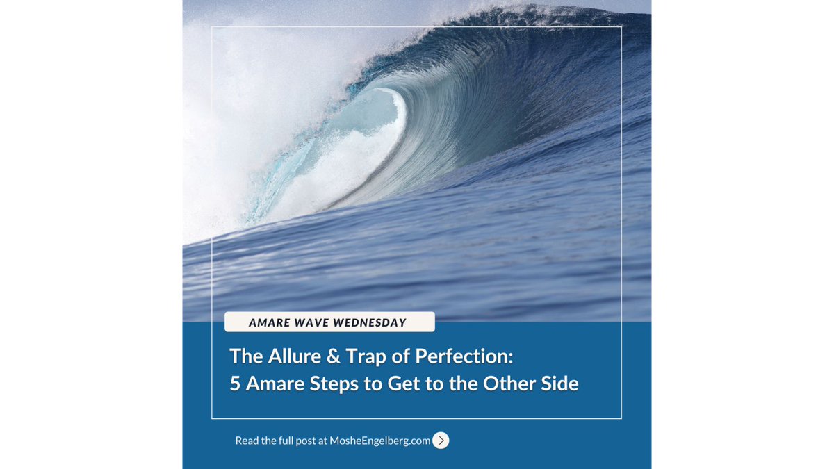 Perfection is alluring, no doubt. The trap is that in aiming for perfection, we can become overcontrolling, judgemental, self-critical, and risk-averse.
 
Click here to read today’s post, 5 Amare Ways to Deal with the Allure &amp; Trap of Perfection: loom.ly/fQw-MAc