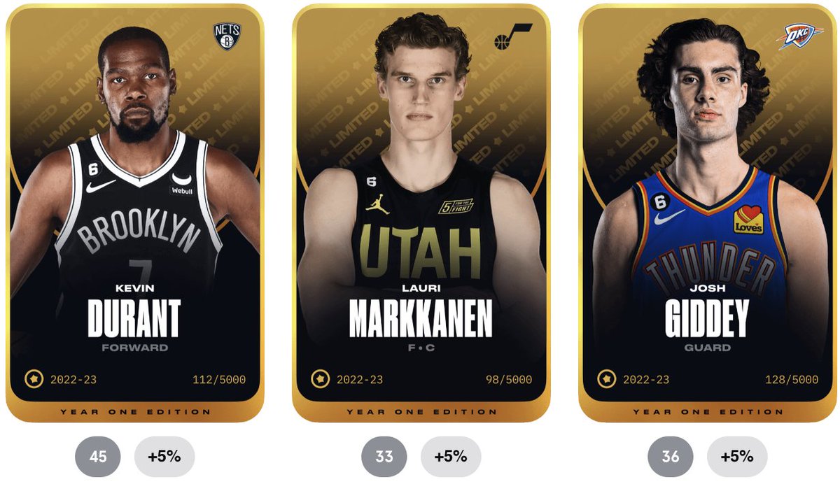 In celebration of the launch of #SorareNBA it's #SorareGiveaway  time 🏀

We have 3 limited cards for one lucky winner (pictured below).

To enter:
1. Follow us
2. Like AND retweet this 👇

Winner will be announced this Friday 27.10.2022 @ 5PM CET!