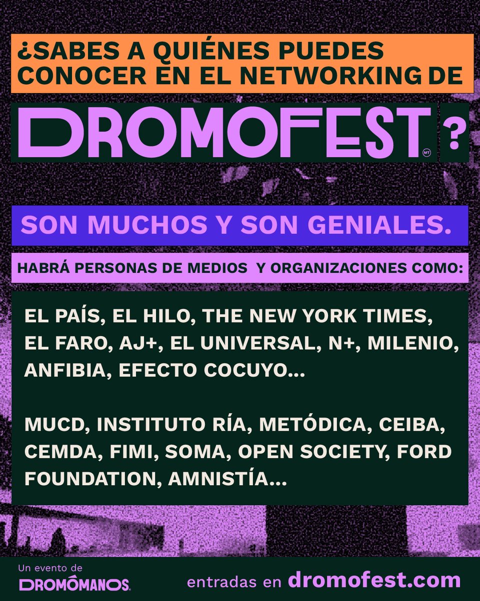 _elfaro_'s tweet photo. 🎉 Estamos a pocas horas del #Dromofest que inicia mañana y ha sido organizado por nuestros queridos colegas de @Dromomanos. El equipo de @_elfaro_ estará presente. 🥳 

🔗 Regístrate a las actividades virtuales aquí: https://t.co/EKKzEv3OFs https://t.co/QTxAAO97Us