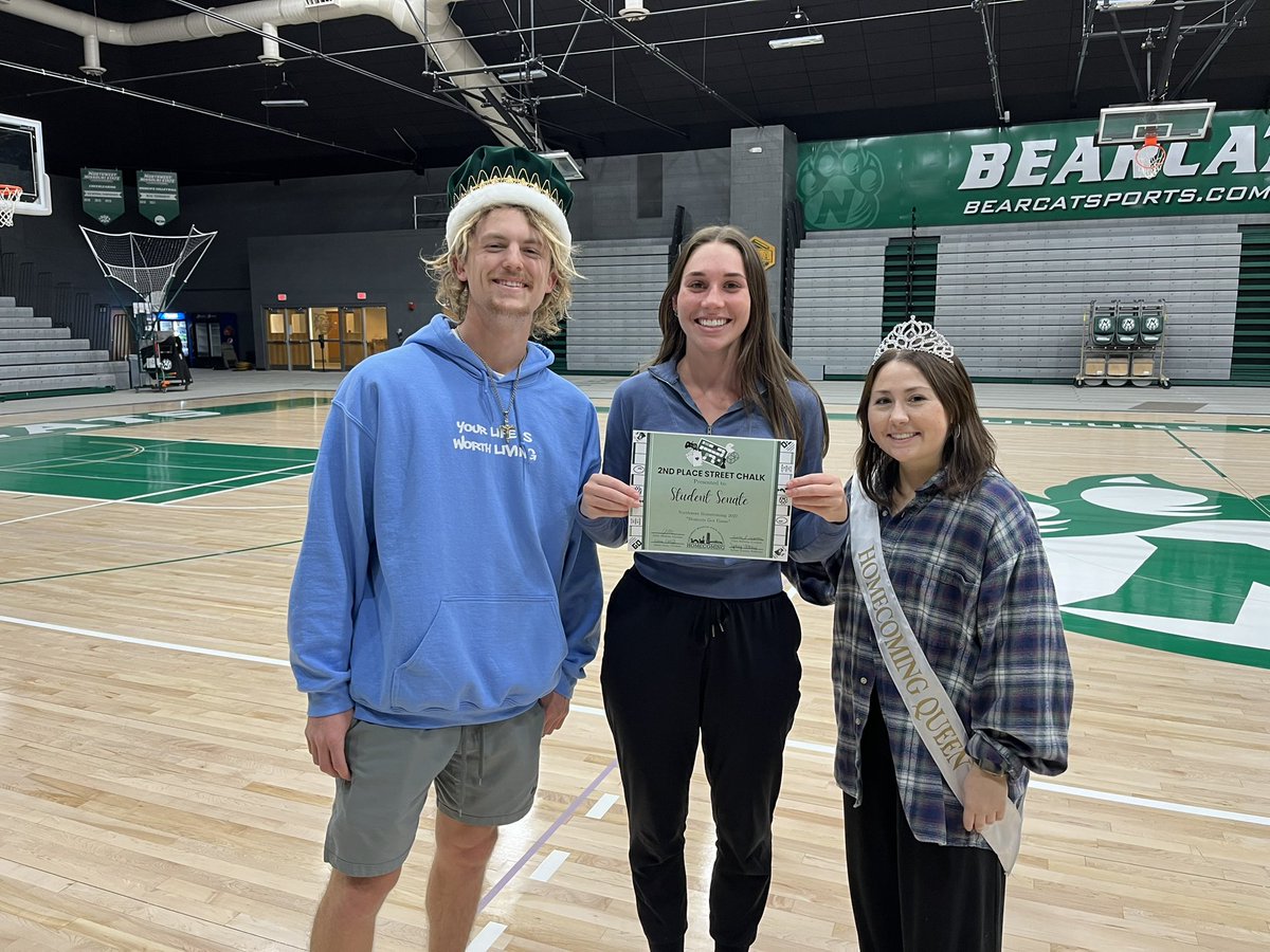 Second place for sidewalk chalk is <a href="/NWsenate/">Student Senate</a>