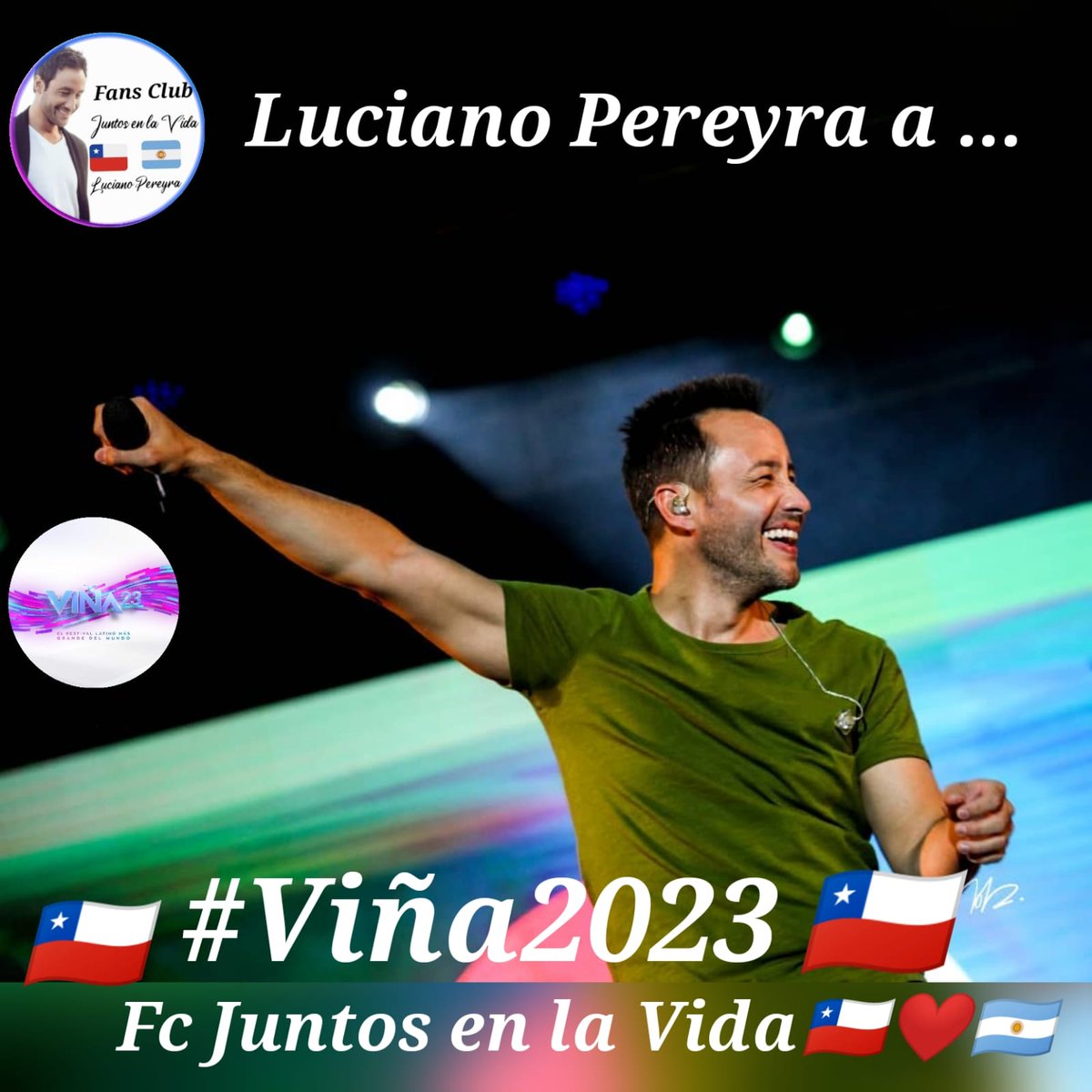 Comisión organizadora del Festival de Viña 2023. Queremos ver a nuestro querido <a href="/LucianoPereyra/">Luciano Pereyra</a> en <a href="/elfestival/">Festival de Viña del Mar</a> con Show completo cariños somos <a href="/Juntosenlavida/">Fc OficialJuntos en la Vida 🇨🇱♥️ 🇦🇷</a> 🇨🇱 ❤️🇦🇷. <a href="/canal13/">El 13</a> <a href="/tvn/">TVN</a> <a href="/bizarrolivecl/">Bizarro Live Entertainment</a> <a href="/LujanProd/">Luján Producciones</a> <a href="/NicoGaribotti/">Nico Garibotti</a> <a href="/MacaRipa/">Macarena Ripamonti</a>