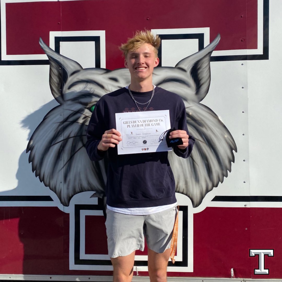 Ttown_FB's tweet photo. Giles Dunn Co. Player of the Game‼️

Week 9: @grantbchadwick 

Thank you for Giles Dunn and 93.9 The Duck for your continued support. 

#ThisisTtown | #GRIT https://t.co/cKmGxF9Rbe
