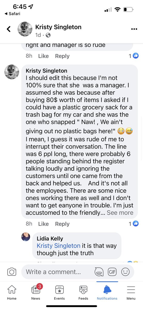 NiaStout's tweet photo. @myfamilydollar Do you approve of your store management harassing and threatening customers via social media? https://t.co/ZvPDZcYowM