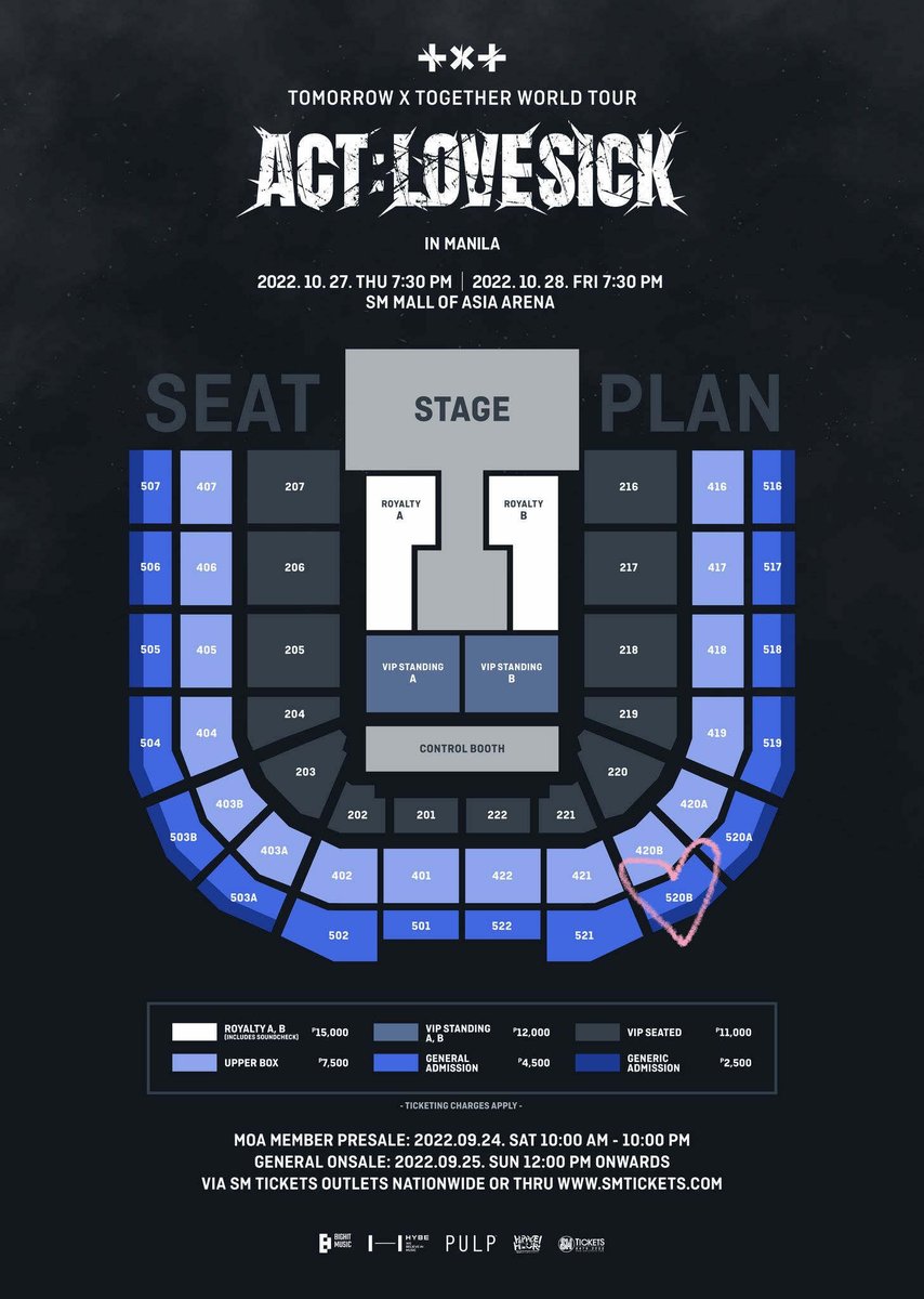 wts lfb ph txt helping a friend

act lovesick DAY 2 general admission 520B row D 
— ₱4770 (can still nego!) 
— payment upon meetup today or on d-day
— my friend can no longer attend bc of exams 😭