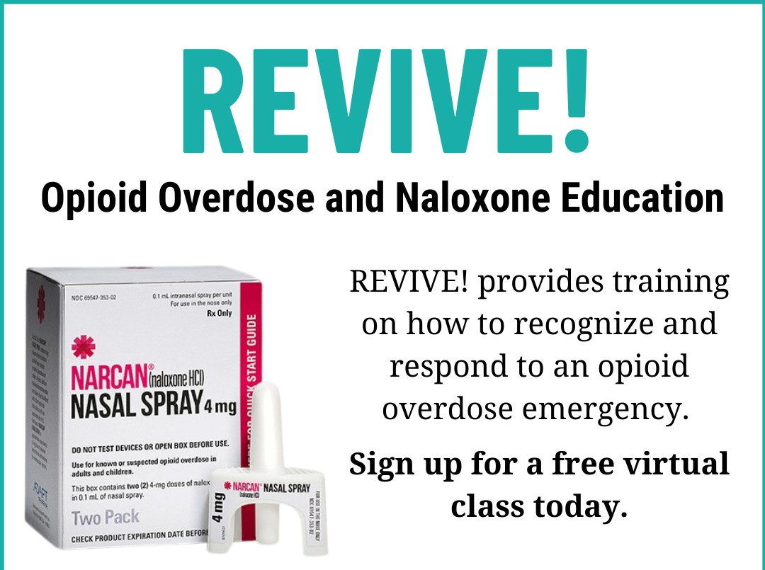 REVIVE! trains you on what to do in an #opioid overdose emergency, how to administer naloxone, and what to do afterwards. Register with @FairfaxCSB for a virtual class: Oct. 27 Details: fairfaxcounty.gov/community-serv…