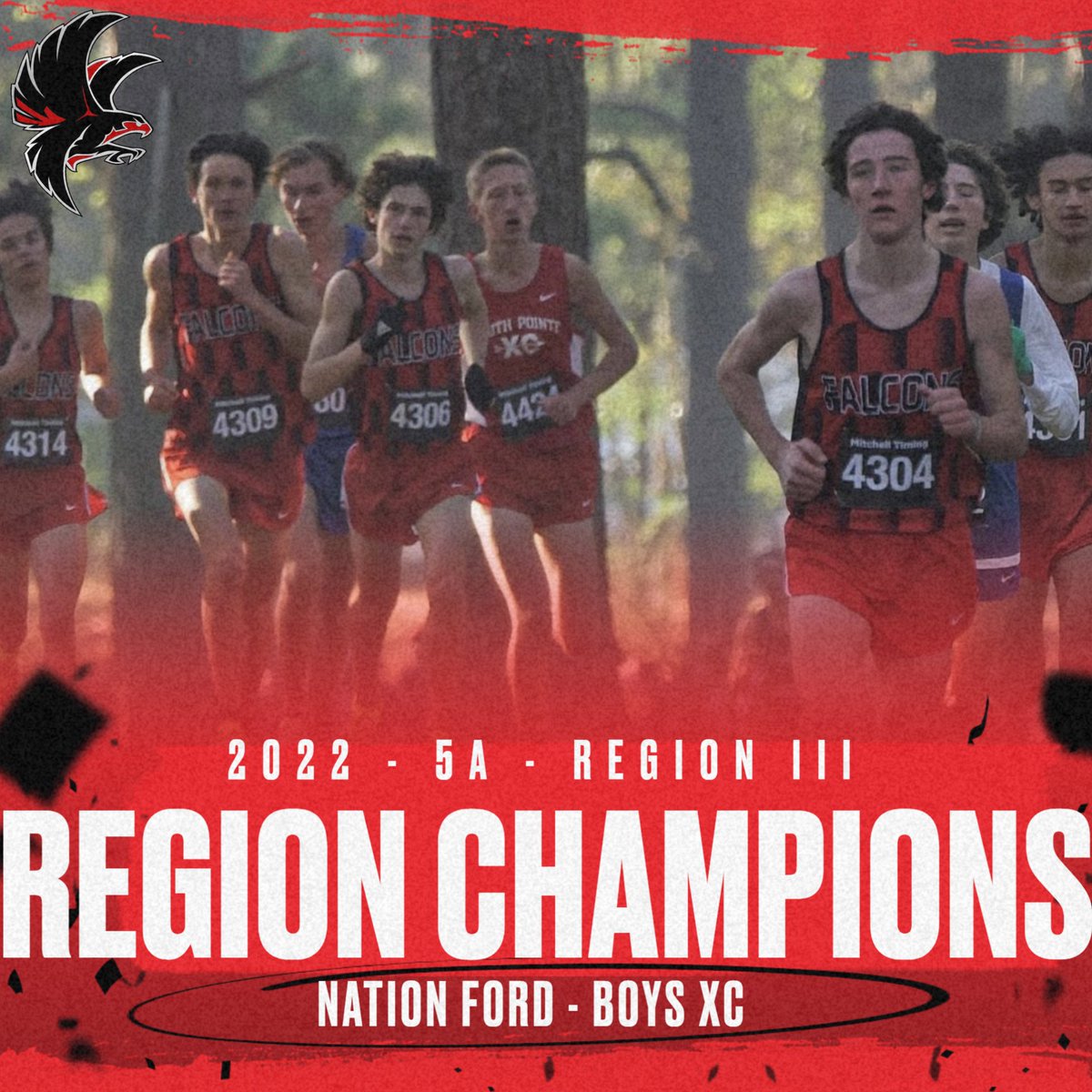 NAFO_Athletics's tweet photo. NAFO Boys XC 
Win the Region Meet 

🥇Region Champions 🏆

#GoFalcons https://t.co/3P4zQCw109