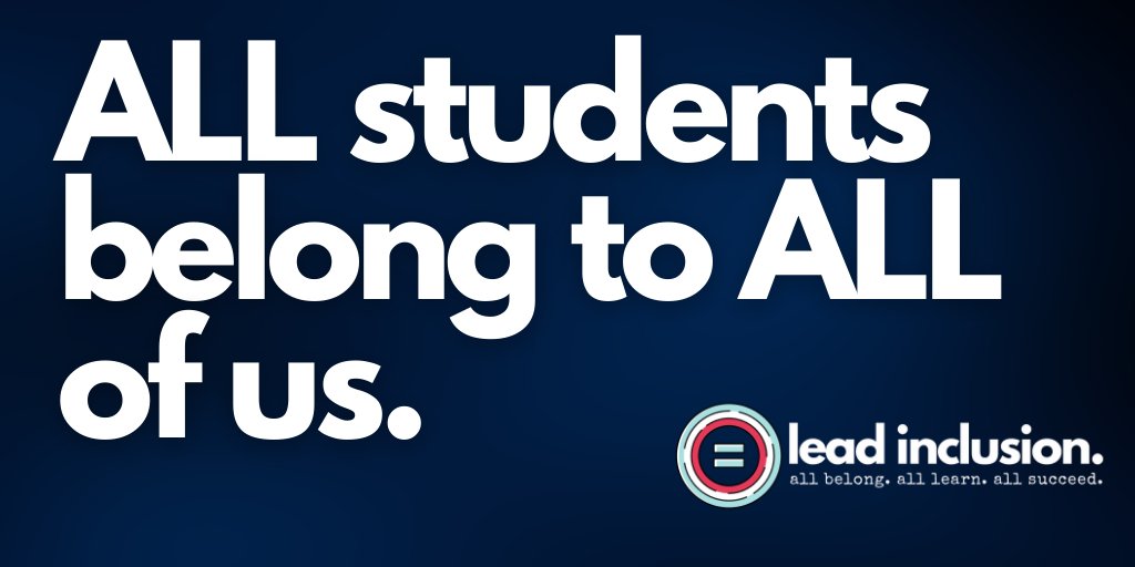 Students who need intervention do not belong to special education. Let's embrace the mindset that ALL students belong to ALL of us. #LeadInclusion #EdChat #UDL #UDLchat #Inclusion #EdLeadership