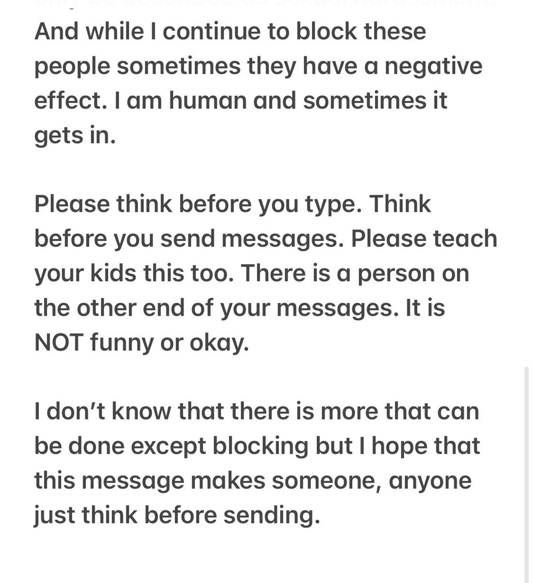 NatalieGermanos's tweet photo. Please 🙏🏼 think before sending your messages 
You may be anonymous but there is a person on the receiving end. https://t.co/u2twM5ANs3