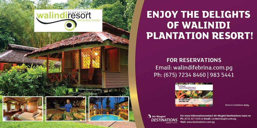 PXDLP's tweet photo. Earn more PX Loyalty points when you stay at Walindi Plantation Resort in West New Britain Province.
For more information, contact Destinations via email: csc@airniugini.com.pg or visit the website https://t.co/9Lwye2XSnz
#pxloyalty #airniugini #destinations #walindiresort https://t.co/BD9izqkQHs