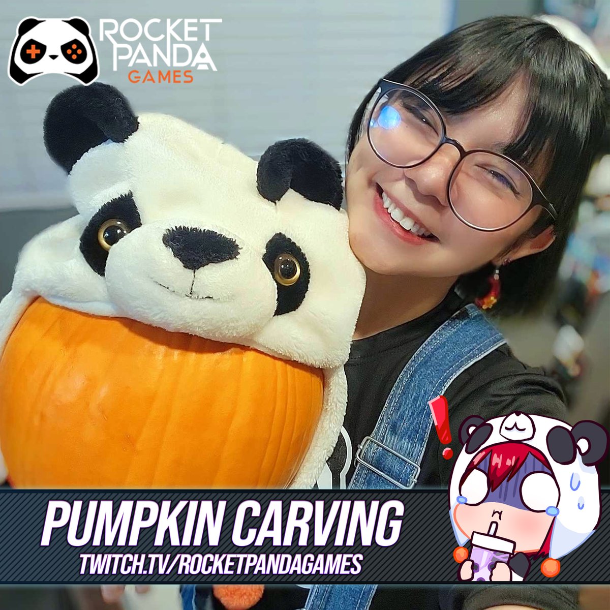 RocketPandaEN's tweet photo. 📡 INCOMING TRANSMISSION 🛰️
Happy #NationalPumpkinDay!
Join B.Panda carve some spicy pumpkins on stream! 🎃
Going LIVE at 6PM PST on the #RocketPandaGames Channels! https://t.co/OeJ3rFl95d
#PandasAtPlay https://t.co/VCuECAM3ol