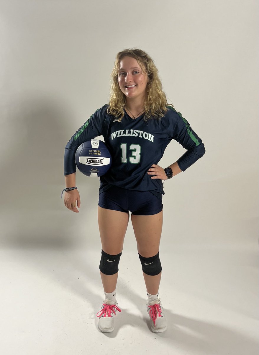 Willistonteams's tweet image. Lucky #13 Hazel Jacobs ‘25 is this week’s varsity volleyball Athlete of the Week!!! #versatilecompetitor #courtcoverage #lovesttocompete ⁦@WillistonNS⁩