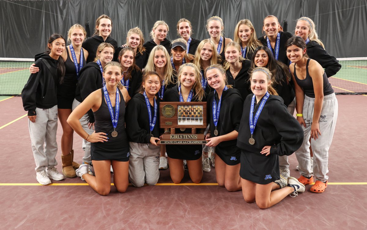 Meet Minnetonka, the <a href="/MSHSL/">Minnesota State High School League</a> Girls Tennis Class AA Team State Champion for 2022. Congrats to the Skippers for defending their big-school crown. <a href="/MSHSLTim/">Tim Leighton</a> <a href="/TonkaSkippers/">Minnetonka High School Skippers</a> #MSHSL #mshsl
