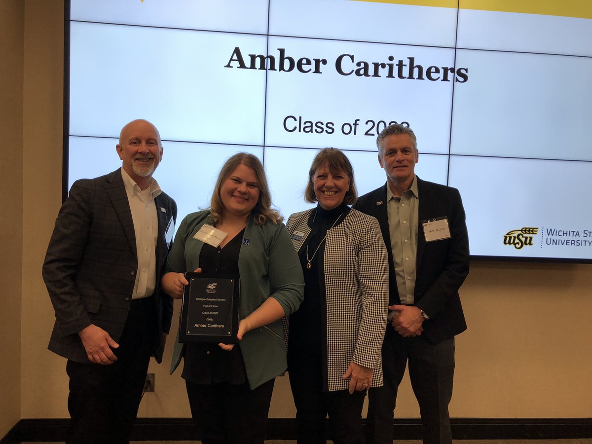 I am honored to be inducted into Wichita State University’s College of Applied Studies Hall of Fame. Wichita State will forever hold a special place in my heart, and I wouldn’t be the teacher I am without WSU. I’m forever a Shocker. #wichitastate #goshox