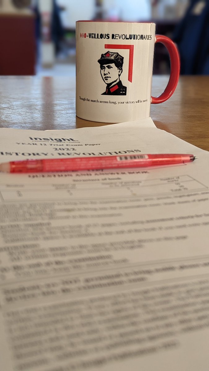 Just a little over a week to go. Own designed mugs and coffee will help support my revolutionaries in their quest for success. #vcerevolutions #examtime #VCE #historyteacher
