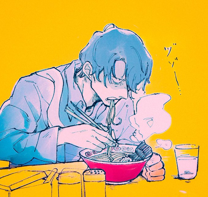 「カップ麺 男性中心」のTwitter画像/イラスト(新着)