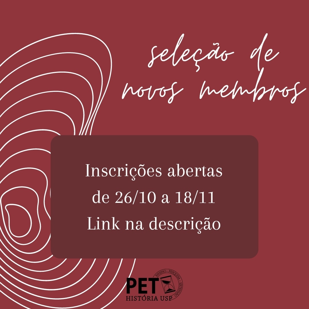 PET História USP | NOVAS VAGAS tweet media