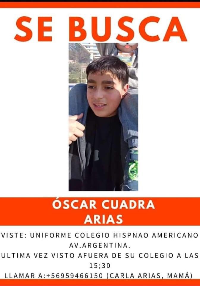 canal1_tv's tweet photo. 🚨 Menor Desaparecido 🚨 
Última vez visto en avenida Argentina en  Chillán, anda vestido con buzo verde, polera blanca, tiene 12 años tes monera. Por favor si lo han visto comunicarse al número +56 9 5946 6150
¡URGENTE! https://t.co/dr8IULhVSJ