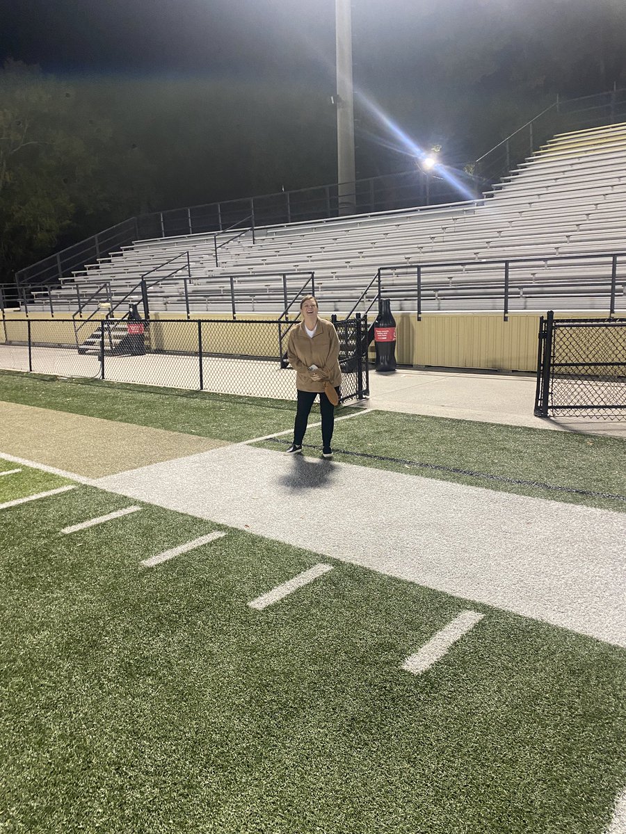 BehindtheCampus's tweet photo. Can you spot the AOD at fields of faith tonight? We still know she loved it even if it was a bit chilly!!! https://t.co/F3k9AbAZ0e