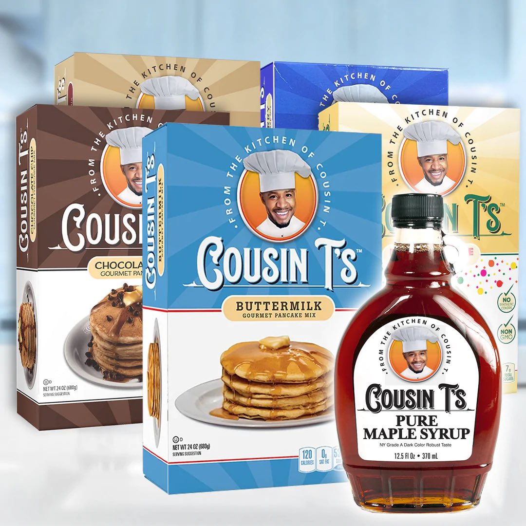 w_terrence's tweet photo. Yes I make Pancakes and I’m very proud it. At least I’m not selling drugs. This month I’m Celebrating my One Year Anniversary of starting CousinT’s.  Showing all foster kids anything is possible &amp; the American Dream is real!

Use code ( ThankYou25 ) 
🥞👉 https://t.co/JOaGaqulgw https://t.co/mmvgIOrus9