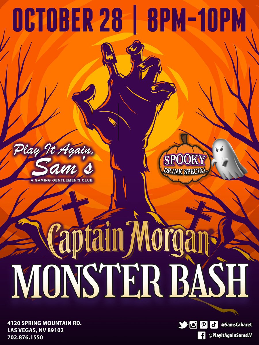 CaliEdub's tweet image. 3 days away! Come kick off your Halloween weekend with us!!! #playitagainsams #LasVegas #gentlemansclub @SamsCabaret