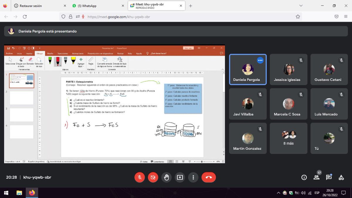 isft223's tweet photo. Clase virtual de Química II a cargo de la profesora Pergola Daniela. https://t.co/dj1D29hlnL