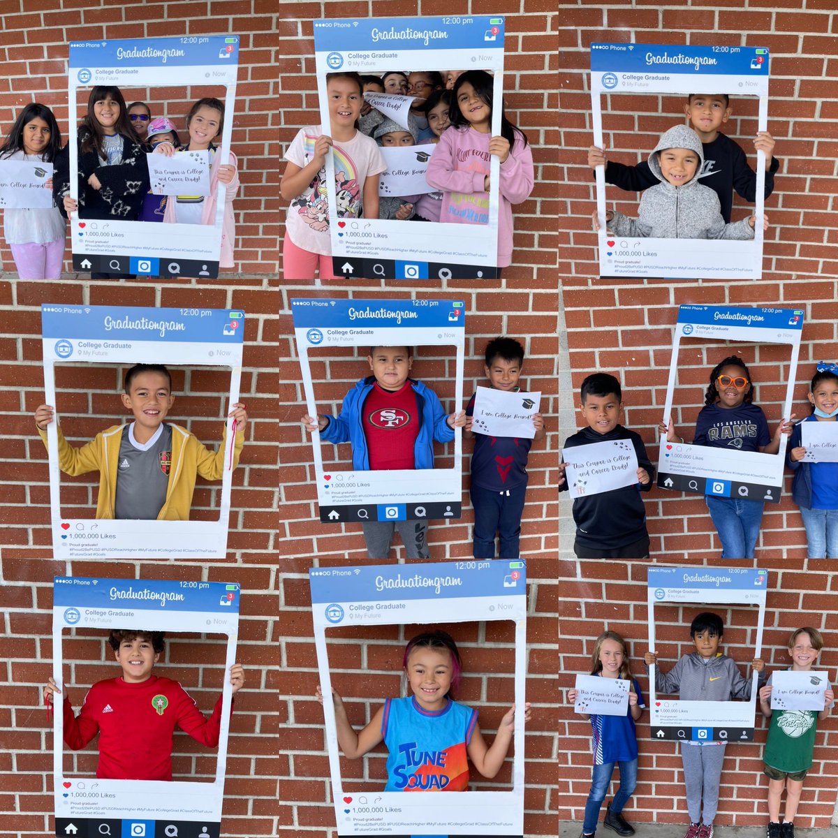 Our Cougars show that they’re College &amp; Career Ready with the “GraduationGram” photoshoot today! 🏫🎓 <a href="/PomonaUnified/">Pomona Unified School District</a> <a href="/PUSDCounselors/">CounselorsCorner</a> #proud2bepusd #nationalcollegeandcareermonth