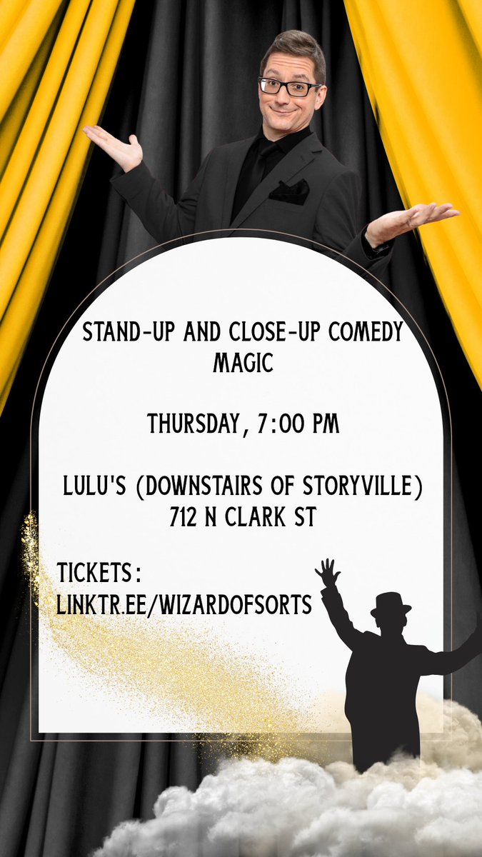 I will be performing my stand-up and close-up comedy magic at Storyville
Access all the info in the biography section of this here social media network.

#chicago #thingstodoinchicago  #magic #mindreading #thursday #datenight