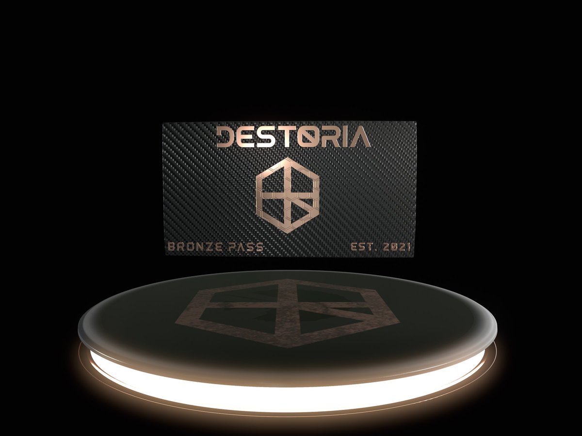 Bronze Pass

This base pass will further your experience within the Destoria ecosystem. With early access &amp; an elevated experience, bronze members are granted entry to the entirety of activities, locations, &amp; experiences Destoria will have to offer.

#destoria #founderspass #nft