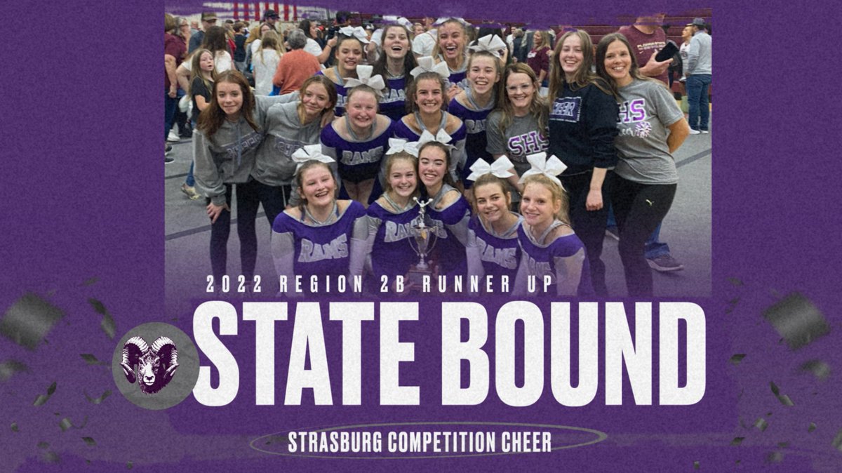 Congrats to the SHS Competition Cheerleaders for finishing as the Region 2B Runner up and advancing to the Class 2 State Competition next week!  Great job ladies! #rampride
