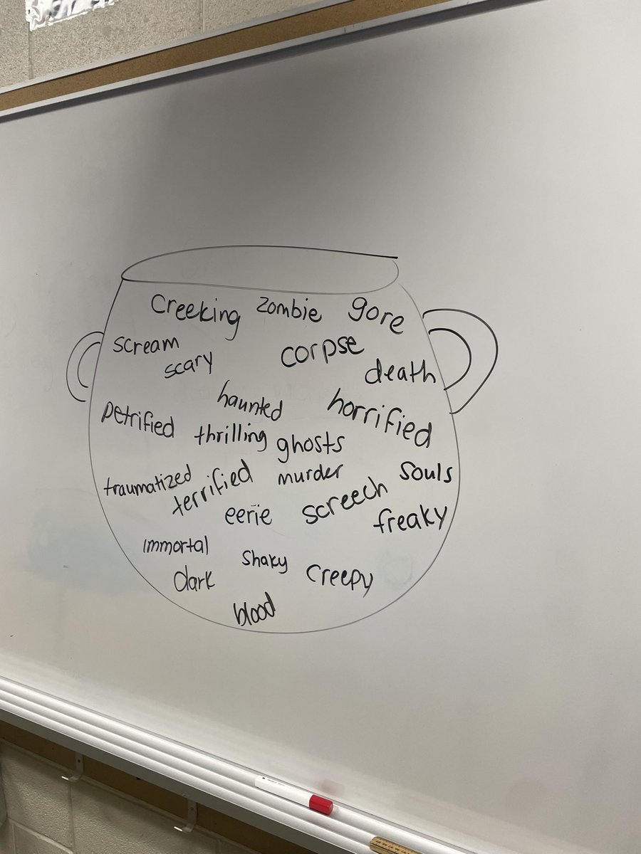 MrsSandhar's tweet photo. Can you guess what we’re doing in Language? Oh and that’s a cauldron if you can’t tell 😂 #narrativewriting #writing #language #grade7 @Hawthorne_PS @HaltonDSB https://t.co/2LyRyewoeE
