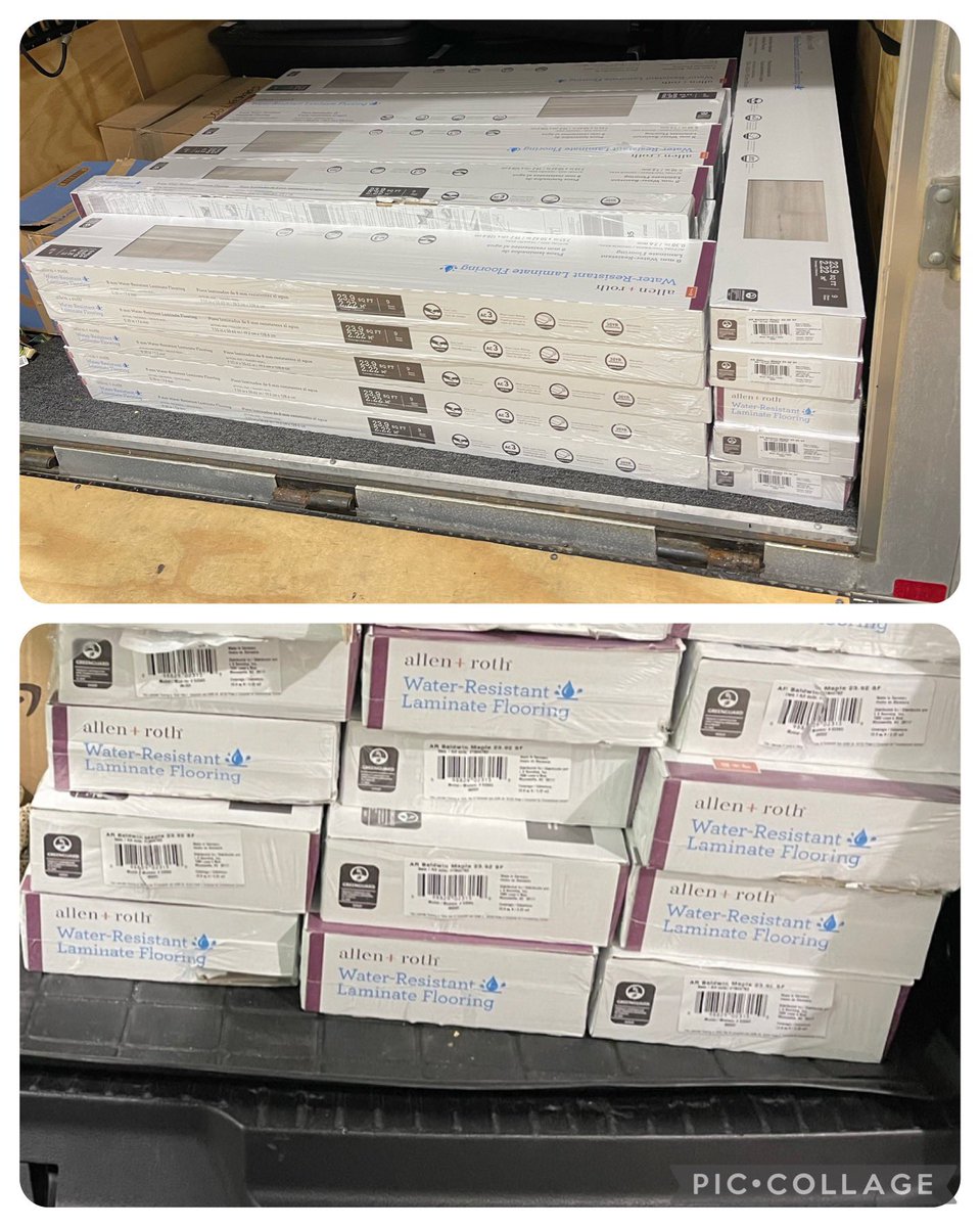 nr_solutions's tweet photo. Glitch Season came through big with Lowes laminate flooring glitch! Regular price is $40 a box I paid $2.99 per box 50 total boxes for $159 with tax. I saved almost $2000! Glitch Season is an amazing perk for being a part of the Freebie Frenzy family @pricerrorguy @FreebieFrenzy https://t.co/BjR4WHQhbQ