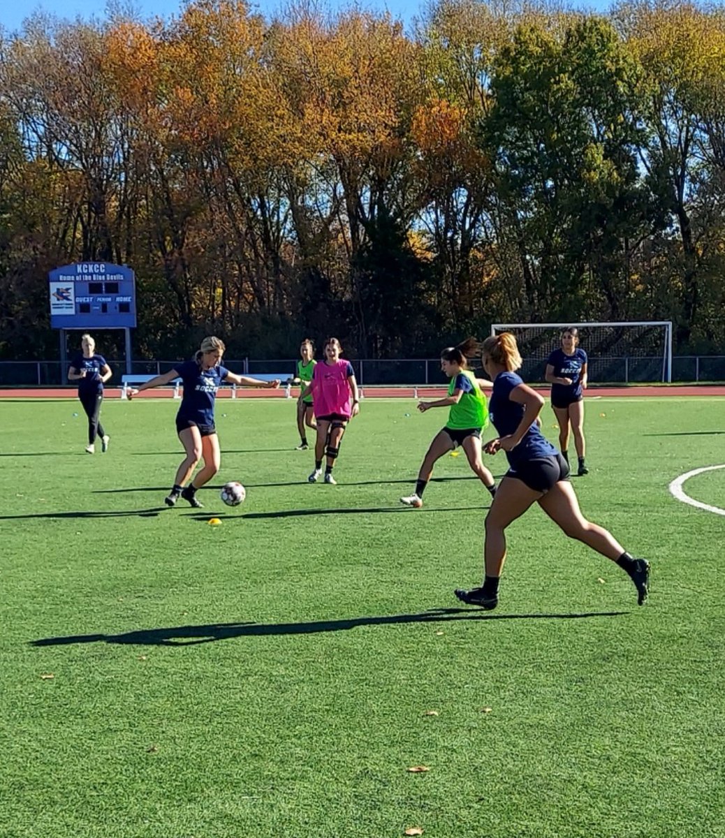 <a href="/bluedevil_wsoc/">KCKCC Women's Soccer</a> Playoff practice! Go <a href="/KCKCCAthletics/">KCKCC Athletics</a>!
