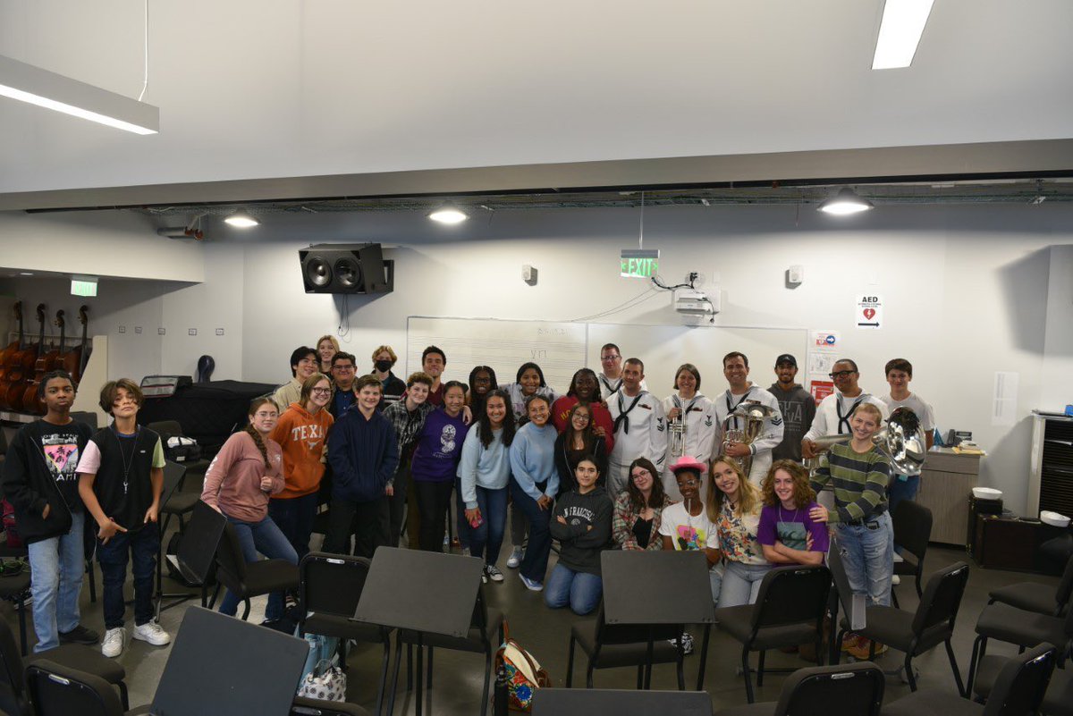 The Great Lakes Naval Fleet Band brass quintet, "The Brass Ambassadors," visited us today. They did a masterful job presenting a fun and diverse program of music. We also appreciated their insight into careers in music and the life of military musicians. Thank you!
