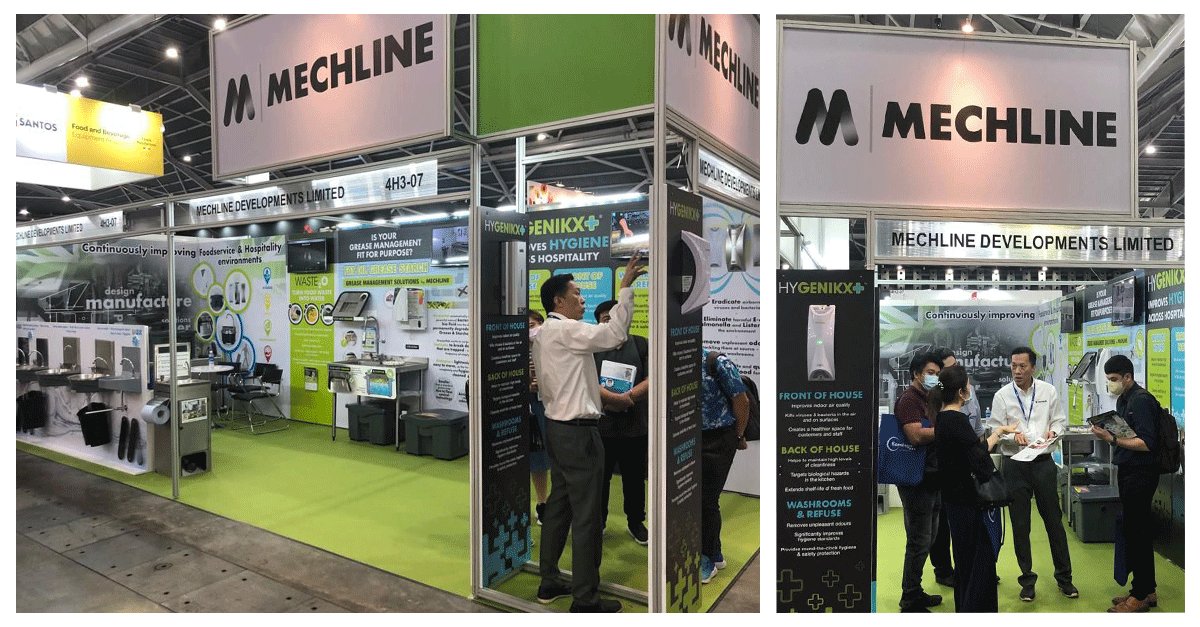 MechlineLtd's tweet photo. It's day 3 of @foodhotelasia #Singapore! Come and say hi, and find out more about our great product range:

•  HyGenikx Air &amp; Surface Sanitisers
•  Grease &amp; #FOGManagement Solutions
•  Water-Saving, Hands-Free Hand Wash Basins 

Stand 4H3-07, Hall 4. 

#FHA #FHAHoReCa https://t.co/VSVdQM5BOf