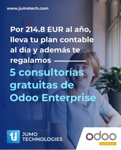 Obten tu licencia Odoo Enterprise por tan solo 17.90€ al mes y despreocúpate de tu contabilidad y obtén un ERP completo con aplicaciones ilimitadas. Además de eso ¡Te regalamos 5 consultorías gratuitas!