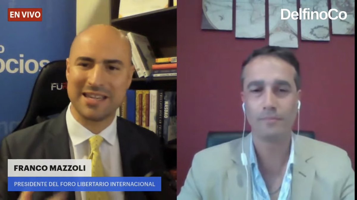 LIBERTARISMO, CON FRANCO MAZZOLI, PRESIDENTE DEL FORO LIBERTARIO INTERNACIONAL 
Para noticias de negocios ingresa a delfinoconegocios.com