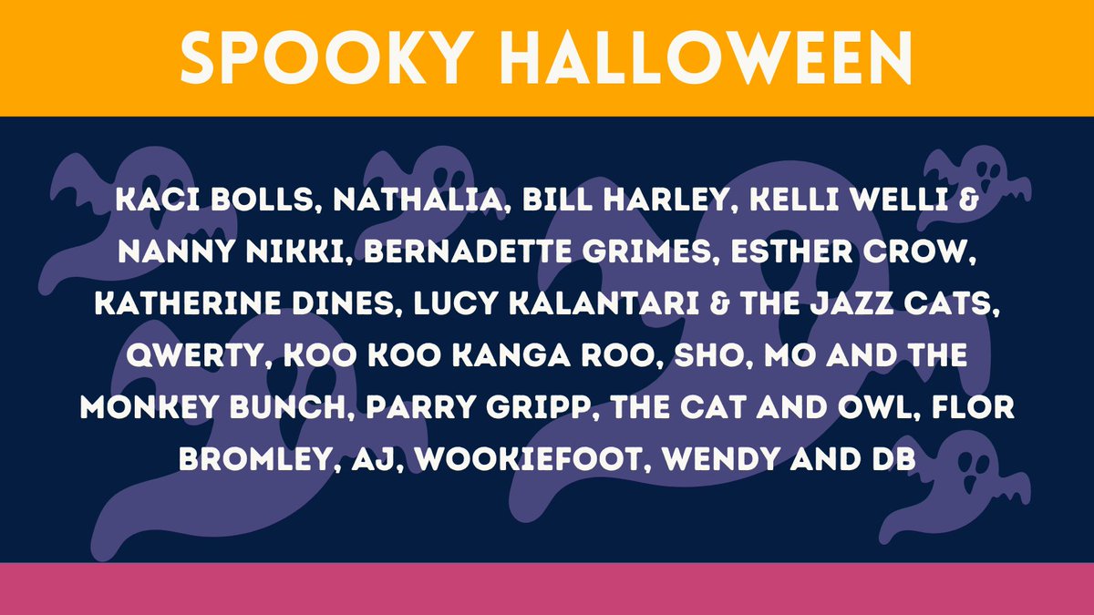 Getting spooked with us is <a href="/NathaliaMusica/">Nathalia</a>, <a href="/BillHarleyStory/">Bill Harley</a>, @kelliwellikids and @nannynikkimusic, @mcesto, <a href="/kdines/">HUNK•TA•BUNK•TA® Music...for Growing Families</a>, <a href="/lucytoon/">Lucy Kalantari</a>, @KooKooKangaRoo, <a href="/parrygripp/">Parry Gripp</a>, <a href="/TheCatAndOwl/">The Cat And Owl</a>, <a href="/florbromley/">Flor Bromley</a>, AJ, <a href="/Wookiefoot/">Wookiefoot</a>, and <a href="/WendyandDB/">Wendy & DB</a>.

#TheChildrensHour #ChildrensPodcast #KidsPublicRadio