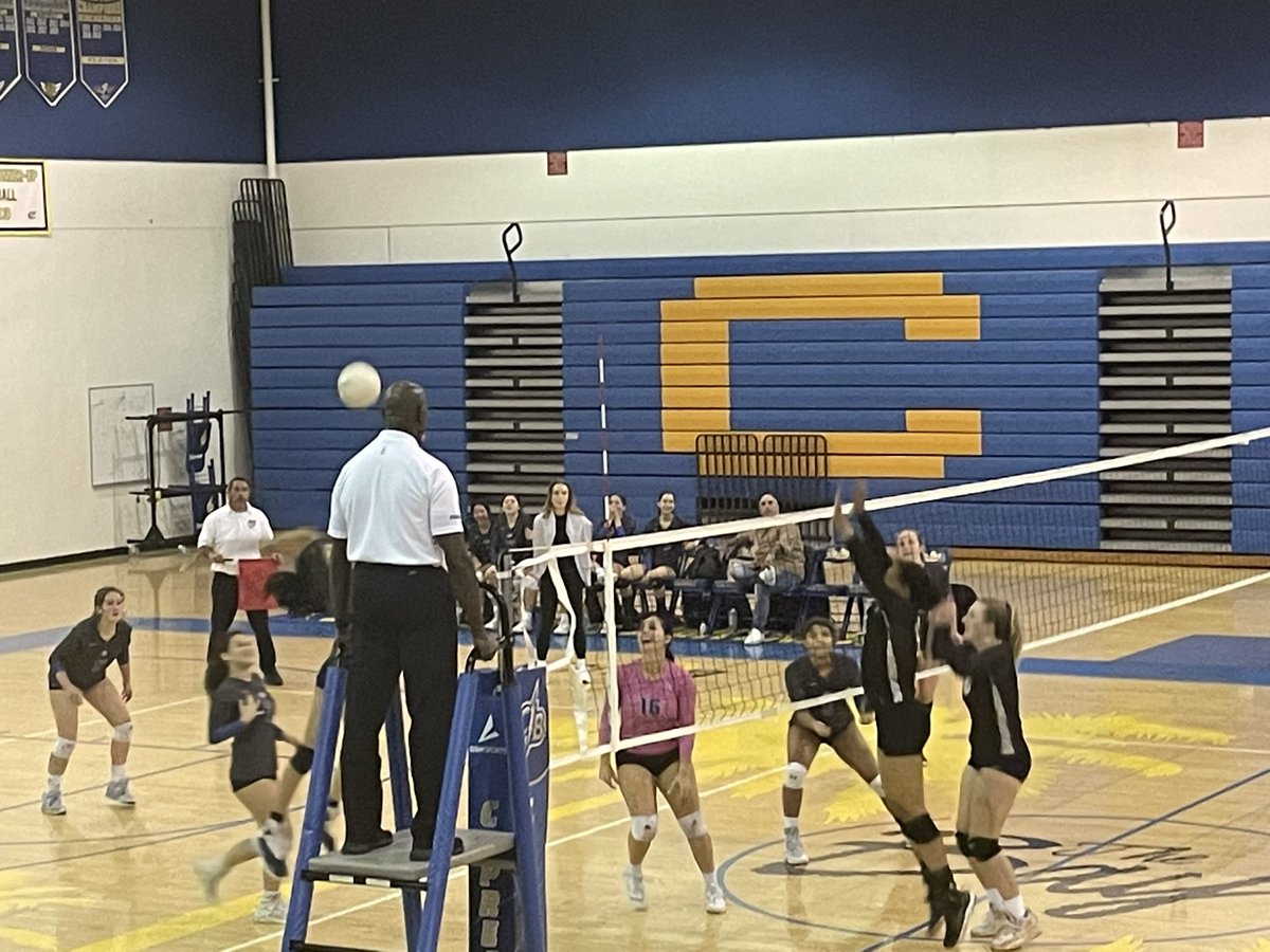 FHSAA Girls Volleyball Regional Quarterfinals @ Cypress Bay HS. Miami Vs Cypress Bay. Cypress Bay wins fourth set 25-19 and ties the match at 2-2.