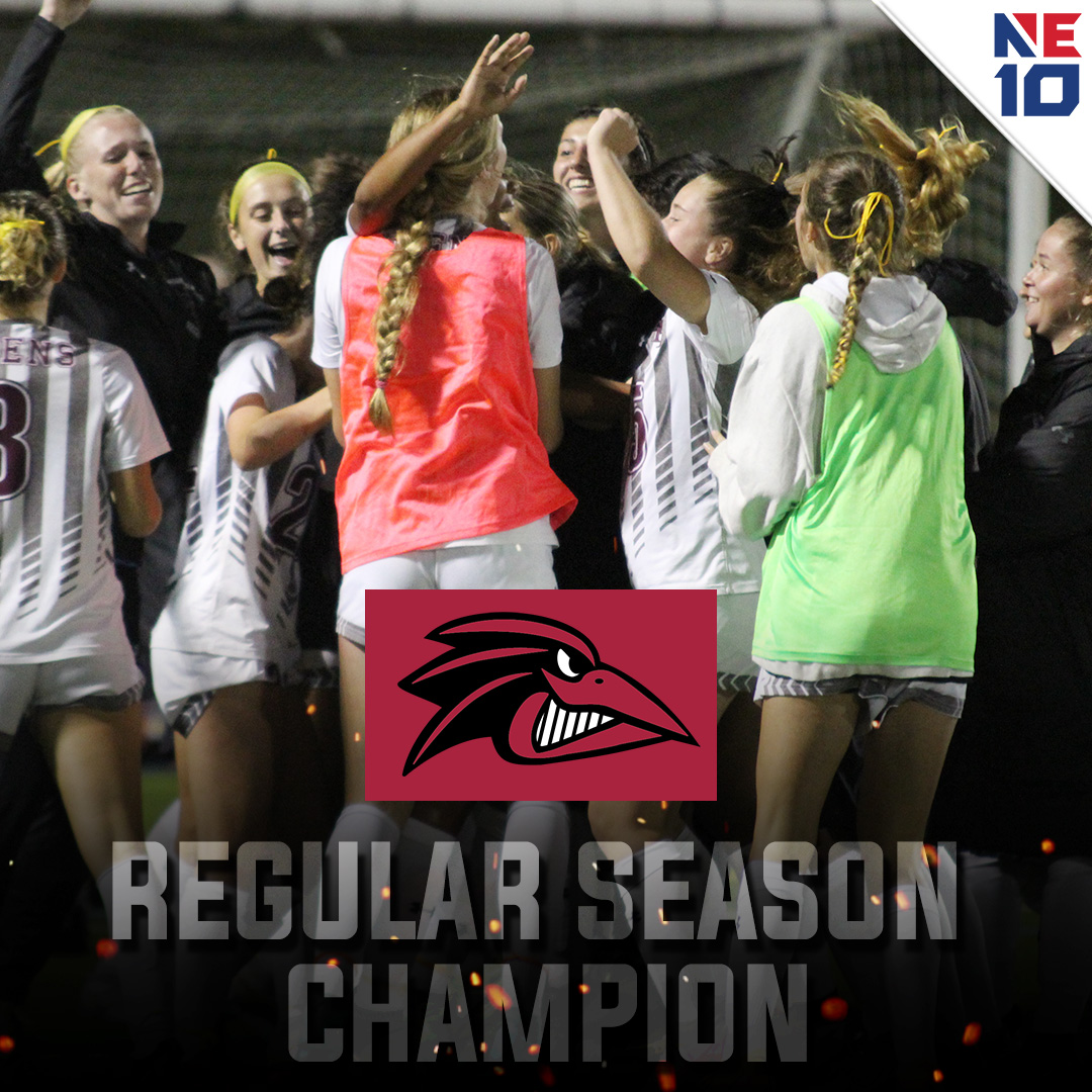 TheNortheast10's tweet photo. 𝐑𝐄𝐆𝐔𝐋𝐀𝐑 𝐒𝐄𝐀𝐒𝐎𝐍 𝐂𝐇𝐀𝐌𝐏𝐒

Congrats to @gogoldenknights and @FPUathletics, who have both earned a share of the NE10 regular season title! 

The Golden Knights will be the top seed in the upcoming NE10 Women's Soccer Championship ⚽️

#NE10EMBRACE #NCAAD2 #D2WSOC https://t.co/Ylpg8R30Un
