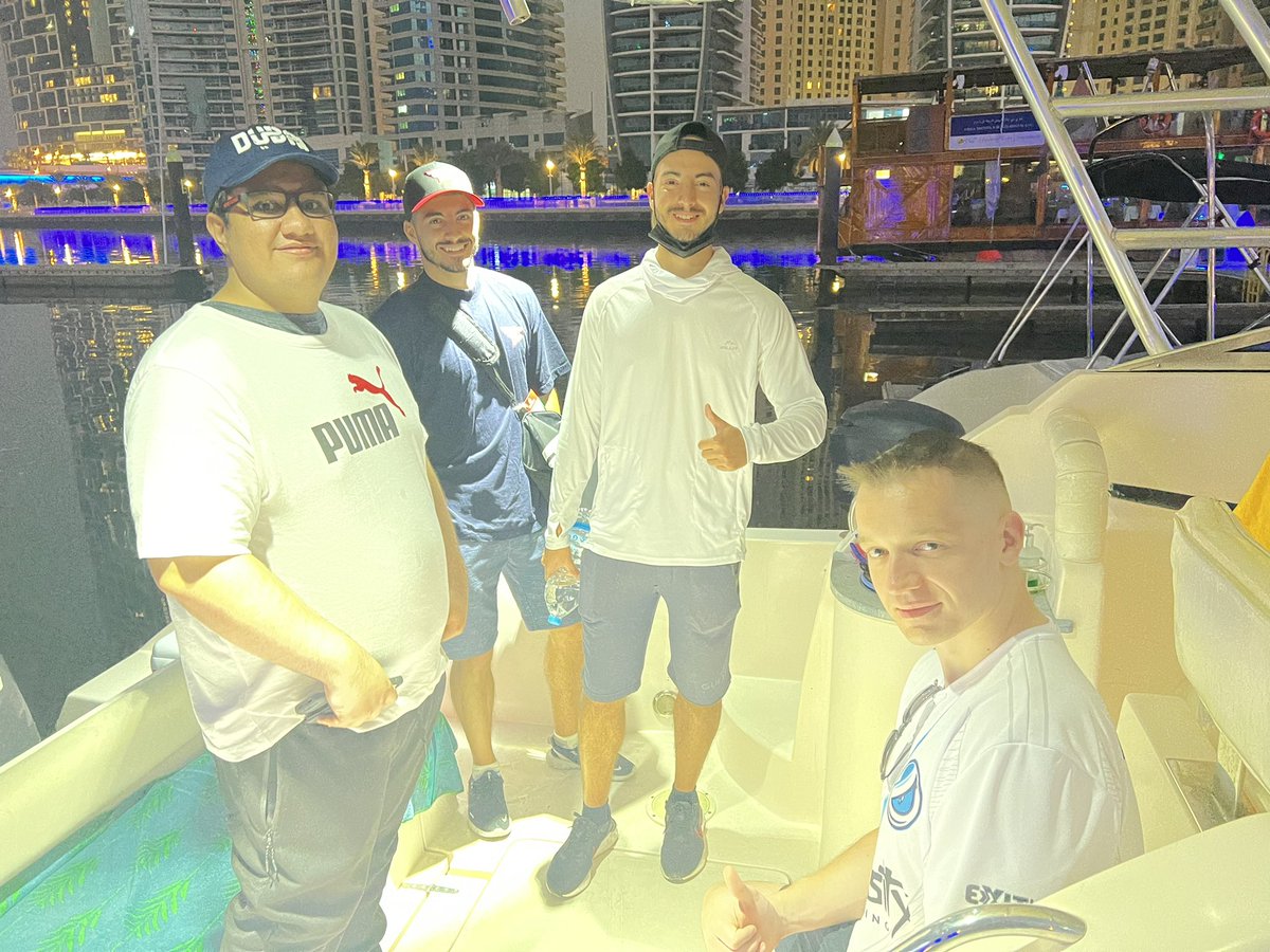 We on a boat in Dubai