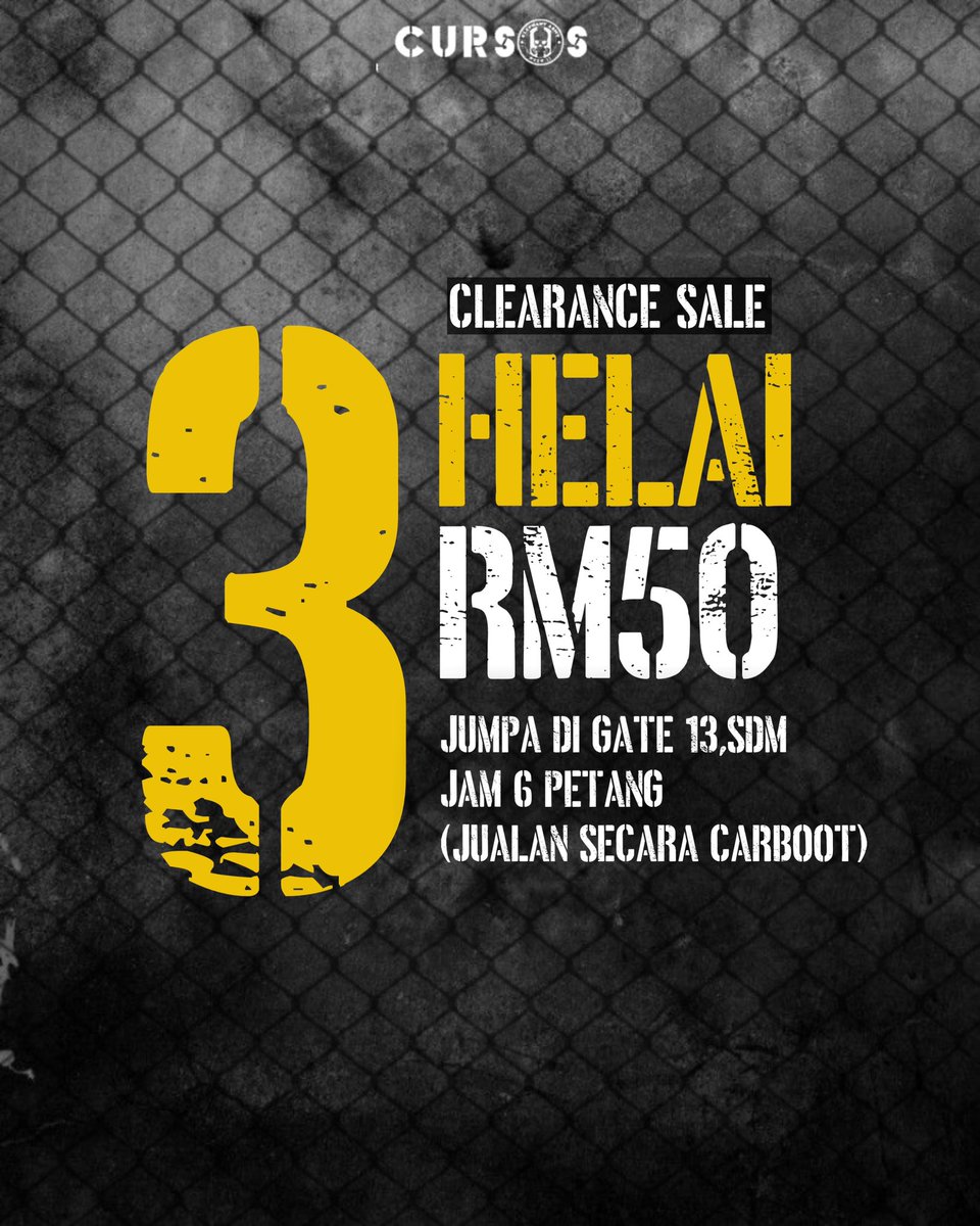 Asssalamulaikum rodong² sekalian

Sempena Piala Malaysia R16 1st
27 Oktober 2022
Pahang vs Terengganu
6PM dah terpacak di SDM

Kami nak clear stok harga lelong 
Yang mana cepat dia punya
Yang Lambat padan muka aokme 
PM tepi tak dilayan

TERES KERAMAT HITAM PEKAT

#9tuntutan