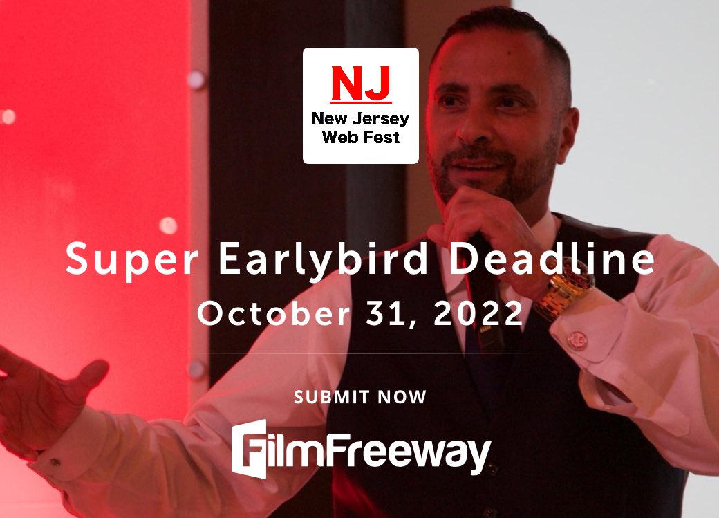 Just a few days left to get our lowest submission fee! Submit to #NJWebFest your #webseries, #pilot, #fictionpodcast, #actualplay, #musicvideo, #shortfilm, #trailer, or #script! FilmFreeway.com/NJWebFest