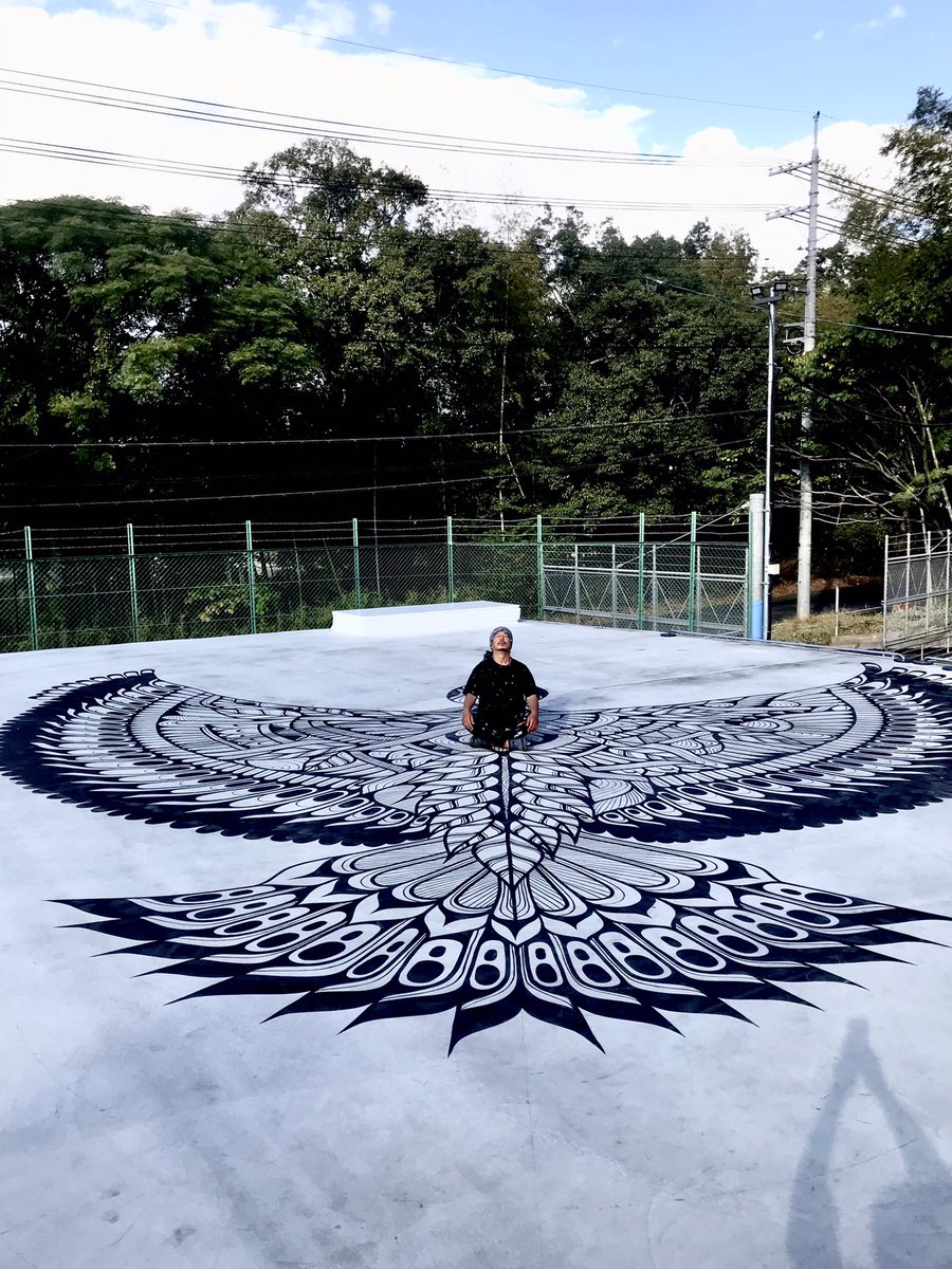 CGERONE's tweet photo. 岡山県倉敷市水島に出来るスケートパークに描いて来ました
#skateboard   #skatepark #スケーター　#スケボー　#スケートパーク　#壁画
#wallart https://t.co/HhD6NlEZp5