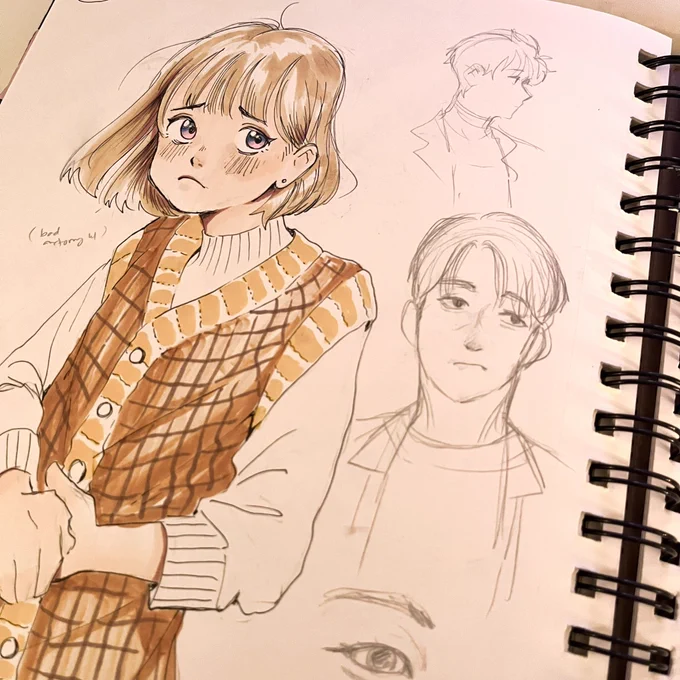 doodle dump - almost done with my 45th sketchbook! Can't wait to share some snippets  #oc #fanart 