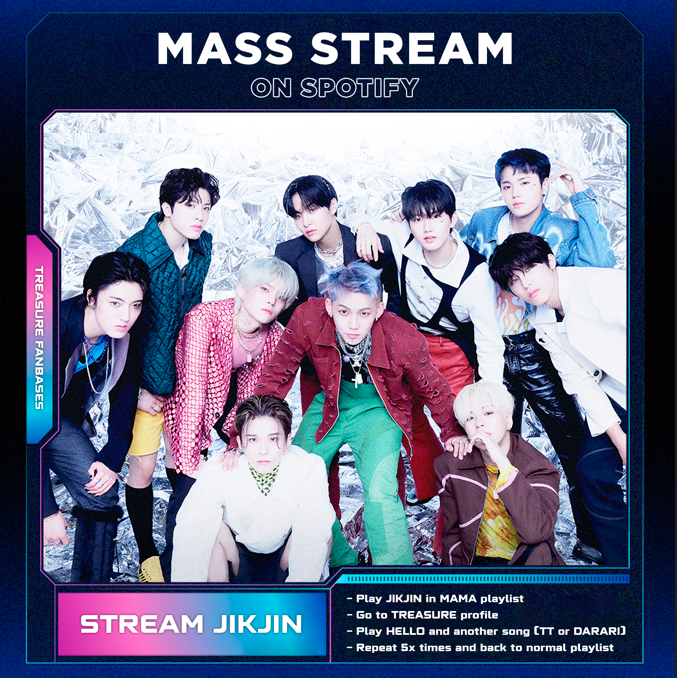 TEUMEonSpotify's tweet photo. Hello everyone! Our first Spotify Mass Streaming of the day has started! Let's keep streaming! Have a nice day!

I Vote #treasure for #MAMAVOTE. https://t.co/KVeECdMgNu
