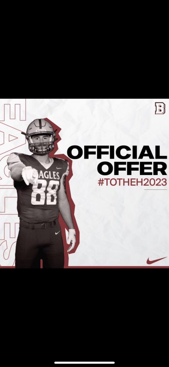 Extremely thankful to receive an offer from <a href="/BH2OFootball/">Bridgewater Football</a> ! Thank you <a href="/CoachLemn/">Scott Lemn</a> and <a href="/CoachGiancola/">Mike Giancola</a> for the opportunity! 
<a href="/PatriotHS_FB/">Patriot Pioneers Football</a> <a href="/FinnertySean/">Sean Finnerty</a>