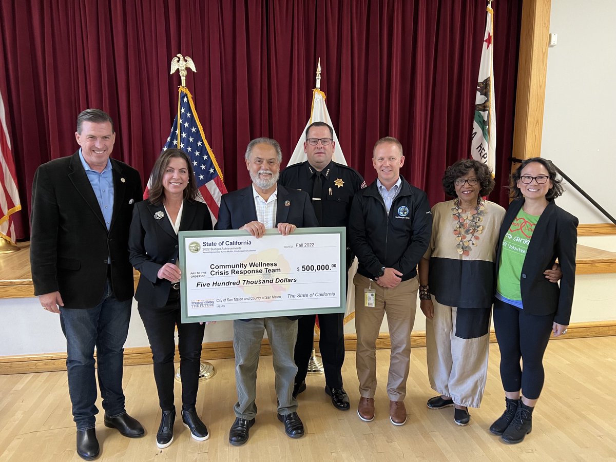 RickBonilla's tweet photo. We were proud to receive $500,000 that Assembly Member Mullin brought from the state to enhance the County’s pilot police/mental health call response efforts. A WIN, WIN, WIN!!! https://t.co/WZUhHKPvpE