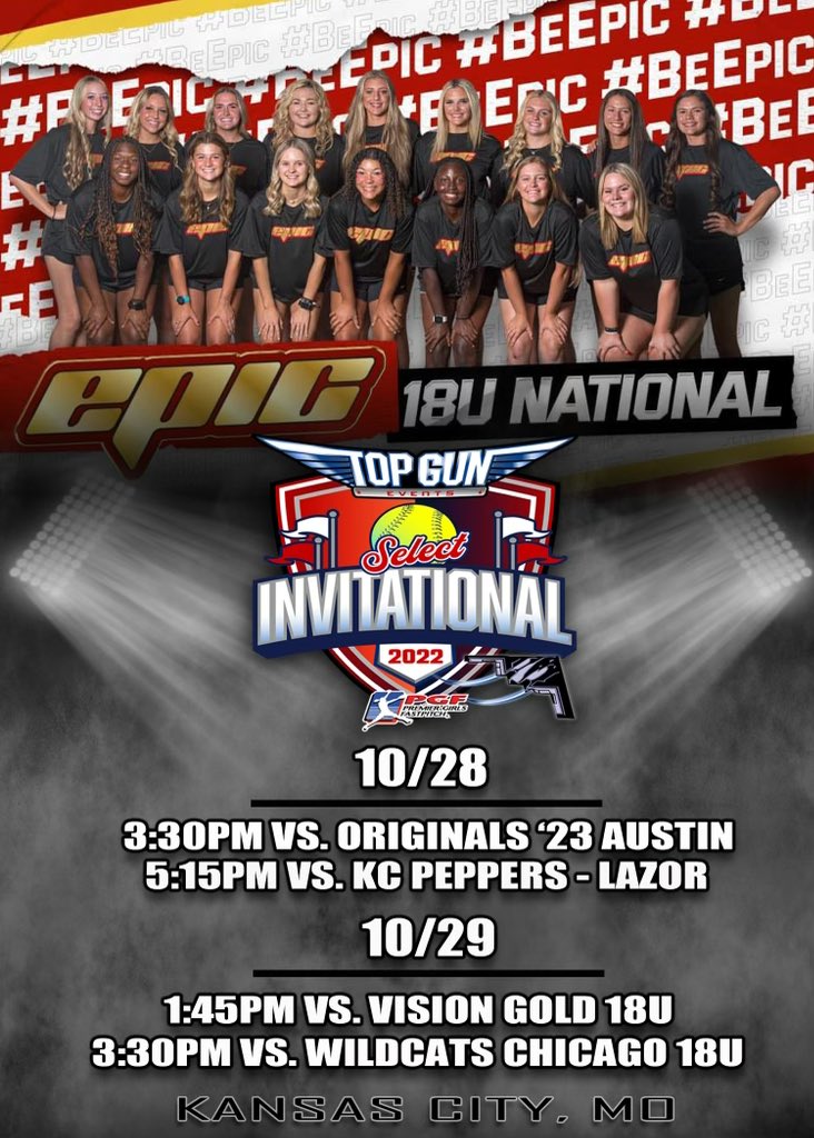 Epic__SB's tweet photo. Premier Girls Fastpitch Top Gun Events
π₯π₯ We travel north to KC for TG INVITE (PGF)π₯π₯
Check out our profile sheet and schedule below!!
#EpicSB
LETS WORK!! https://t.co/RLqgYNjKFe