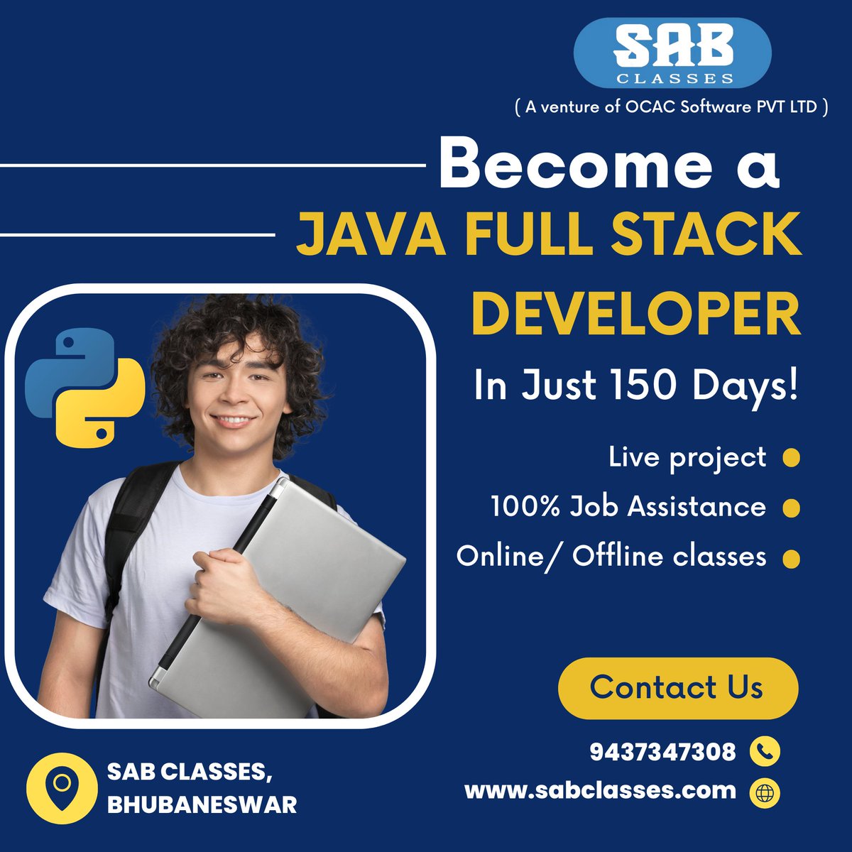 ClassesSab's tweet photo. Join our Best JAVA FULL STACK DEVELOPMENT Course, Join us now and get 100% Placement Assistance.

Enhance your career opportunities and secure your future with #sabclasses.

📞 +91 094373 47308

 #Java #JavaCourse  #Javacourse  #trainingcenterinbbsr #offeravailablenow https://t.co/Dqh8wcgPPh